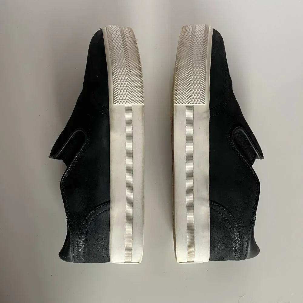ASH Jungle Black Leather Platform Sneaker Sz 39/8